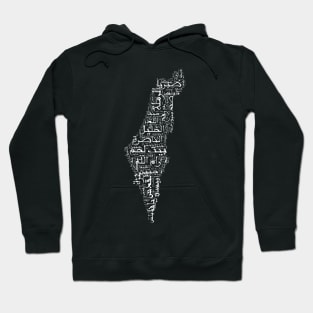 Palestine Palestinian Cities Map Hoodie